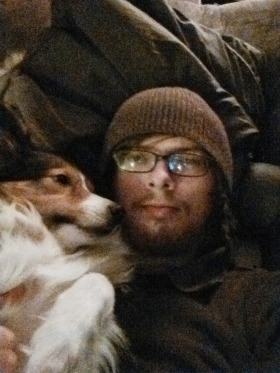 Rylie and I relaxing on the couch.